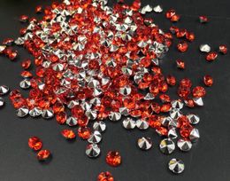 10000pcs 4mm Red Acrylic Diamond Confetti Wedding Party Table Scatters Crystal Decoration