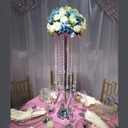 crystal silver table centerpiece chandelier table top centerpieces for Wedding