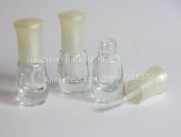 300 x 3ml Empty Nail polish Bottle.Transparent Glass Bottle.Cap with Brush.Nail oil bottle.Nail beauty packing