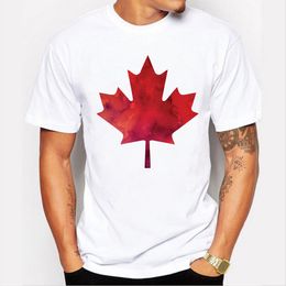 fashion tee shirts cotton short sleeve tshirts canadian maple leaf summer style t shirts men