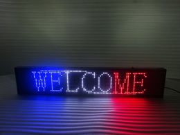 Hot Sale Graphics Semi-outdoor p10 Led Sign Moving Board Programmable Display 100cmX20cm blue/white/red colour