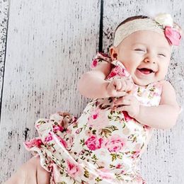 Fashion floral baby girl one-piece romper newborn bodysuit posh petti rompers tights baby romper jumpsuit shortall