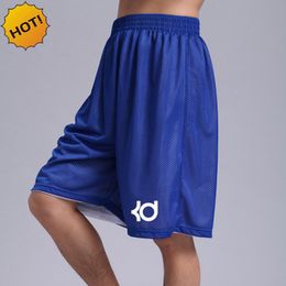 Brand KD bermudas Ball Game shorts Summer Loose thin Double-sided knee length elastic Waist short mens Practise shorts free ship