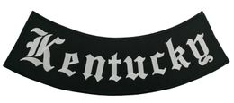 Outlaw Kentucky Rocker Embroidered Iron On Patch Motorcycle Biker Club MC Front Jacket Vest Patch Detailed Embroidery