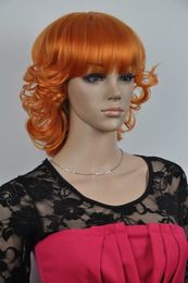 USJF10060 fashion new short curly orange hair wigs for women hair Wig
