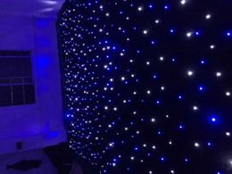 NEUE 4M * 4M LED-Sternvorhang RGBW / RGB-farbige LED-Effekte Bühnenunterstützung Tuch für Hochzeitsdekoration 90V-240V mit DMX MYY