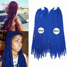 hot selling faux locs crochet braids syntheitc hair extension dread straight braids 14,18inch fauxlocks braiding freetress crochet braid