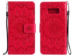 Flip Cover For Samsung Galaxy S8 S7 S6 S5 Case Luxury Leather Card Sunflower For Samsung Galaxy S8 Plus S7 S6 edge Case