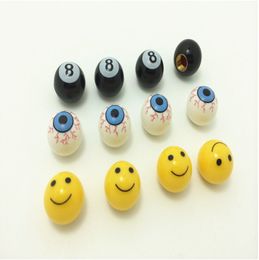 Universal Tyre Air Valve Cap Tyres Wheel Dust Stems Smile face Black 8 Bloody Eyes caps Bolt in Type Ventil for Auto Car Truck Motorcycle