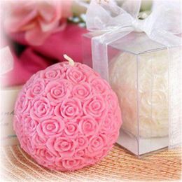 Free Shipping 100PCS Wedding Candle Favors 2" Rose Ball Candle Bridal Shower Party Favors Anniversary Decorative Gifts