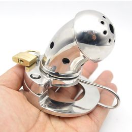 BDSM Male Chastity Device 60mm cage new deisn steel male lock chastity man birdlock cages bound penis bondage