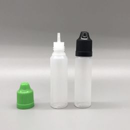 2000Pcs/Carton 15ml PE Pen Shape Plastic Bottles 1/2 OZ Dropper Essential Oil Eliquid Bottles with Colored ChildProof Caps Thin Tip