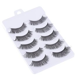 Thick Long Fake Eyelashes Cross Winged Messy False Eye lashes Naturally Smoked Makeup Big Eyes