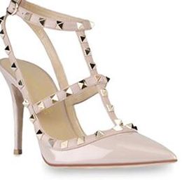 женщины высокие каблуки платье обувь девушки сексуальная острым носом обувь пряжки платформы насосы свадебные туфли черный белый розовый цвет