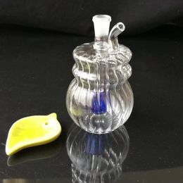 Ribbed hookah glass bongs accessories , Glass Smoking Pipes colorful mini multi-colors Hand Pipes Best Spoon glass Pipes