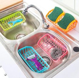 Double Sucker Kitchen Drainage Basket Shelf Sink Multipurpose Dishwasher Sponge Sink Shelf Dishware Shelf free shipping