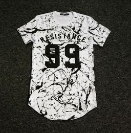 -Qualitäts-Graffiti-T-Shirt Männer Hip Hop-Stree-Art-Bindungs-Färbung T Shirt Widerstand 99 Zahl-Druck