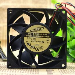 ADDA 8cm 8038 0.40A 24V AD0824HB-F71DS 80*80*38MM 2 wire inverter cooling fan