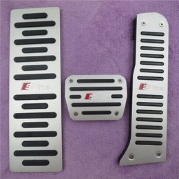 Accessories Aluminium alloy For Audi Q3 A3 TT AT Auto Transmission Accelerator Brake Footrest Pedal Pads Car styling