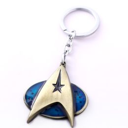 Star Trek elden ring keychain Set - 10pcs Copper Alloy Metal Rings for Men's Jewelry, Car & Custom Keys - 6x5cm - HSIC HC11101