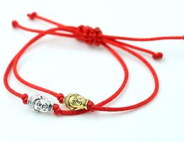 50pcs/lot Lucky Buddha Bracelets Handmade Braided Rope Lucky Jewellery Adjustable Bracelet Gift