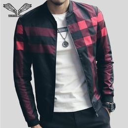 Wholesale- 2017 Spring New Arrival Men's Jackets Patchwork Casual Clothing Stand Collar Design Long Sleeve Male Outwear 5XL N1183