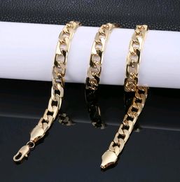 24inch Gold Filled Thick Silver Plated Link Chain Necklace for Men 10mm 60cm Europe Style Jewelry