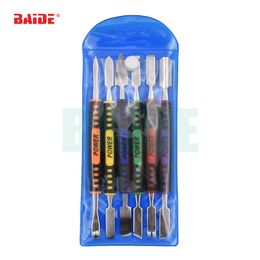 6pcs/Set Dual Ends Metal Spudger Set for iPhone iPad Tablet Mobile Phone Prying Opening Repair Tool Kit Hand Tool Set 20set/lot