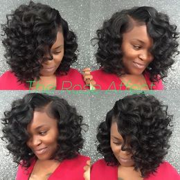 Short Bob Wigs Lace Front Human Hair for Black Women Curly With Baby Hairs Pre Plucked Natural Hairline Wig