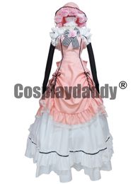 Kuroshitsuji BLACK BUTLER Ciel Phantomhive Pink Dress Cosplay Costume Lolita