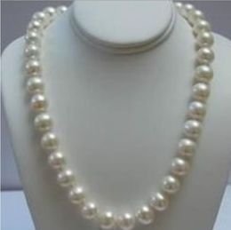 14K Solid Gold Clasp 9-10MM White Akoya Pearl Necklace 18"ARRT