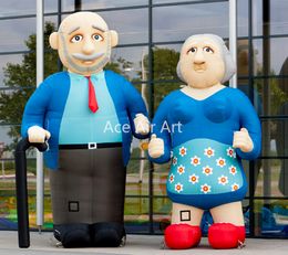 big inflatable character abraham and sarah 50's party decoration for advertising or sport with custom logo