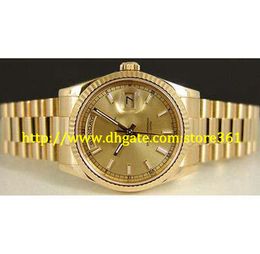 store361 new arrive Men 36mm 18kt Yellow Gold President Champagne 118238