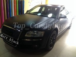 Satin Black Vinyl Car Wrap Film With Air release Matt Black Vinyl For Vehicle Wrapping Covering foil 1.52x20m/ 5x67ft )