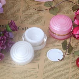 10g white pink Cream plastic Bottles 10cc Eye Cream Mask Sample Container Cosmetic Packaging Containers plastic Pot F20171450