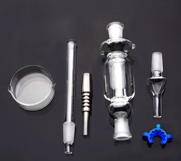 2022 pacotes de bongos de vidro Caixa de presente com Individual 14 milímetros Embalagem conjunta prego titânio tubulação Dish fumar cachimbo de vidro