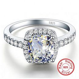 -Große Förderung 3ct Echt 925 Silber Ring SWA Element weiß SONA Diamant Ringe Für Frauen Großhandel Hochzeit Engagement Schmuck Neue GRÖßE 5-12