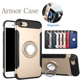 Ring Holder Case Car Phone Kickstand for NEW iPhone XR XS MAX 8 Plus Samsung Note 10 S10 Plus J7 Prime Magnetic Cover