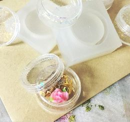 2pcs Clear Silicone Storage Box Mould Round Trinket Box Mold For Epoxy Resin Jewelry Making Craft Tool