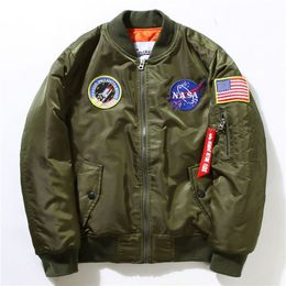Fall-Flight Pilot Jacket Coat Bomber Ma1 Men Bomber Jackets Embroidery Baseball Coats M-XXL free shipping