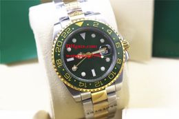 40mm Men watches 116713 116710LN sapphire glass Two Tone Gold bracelet Green dial Men's automatic watch Wristwatches