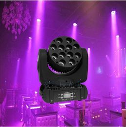 Feixe de LED luz de cabeça móvel 12x12w rgbw 4in1 cor com canais avançados 9/16 dmx para festas de discoteca dj luzes de show