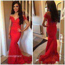 Sexy Newest Style Long Mermaid Prom Dress High Quality Off Shoulder Backless Formal Evening Party Gown Custom Made Plus Size