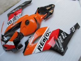 Injection molding plastic fairing kit for Honda CBR1000RR 04 05 orange black fairings set CBR1000RR 2004 2005 OT08