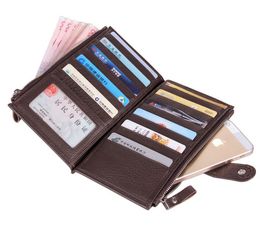 luxury wallet mens wallets mens leather wallet long casual cow genuine leather purse coin and multi credit card holders wallet zipper