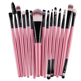 New 15 pcs 1 Sets Eye Shadow Foundation Eyebrow Lip Brush Makeup Brushes Tool Free Shipping