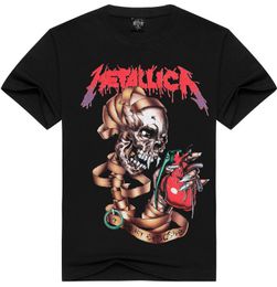 -palais Kanye west Yeezus Hommes Iron Maiden 3D style Heavy Metal Streetwear T-shirt de coton pour hommes Top squelette groupe de rock T-shirts manches courtes