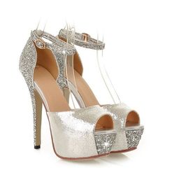 new fashion bride's bridal shoe platform bridesmaid shoes high heel peep toe wedding dress shoe 326