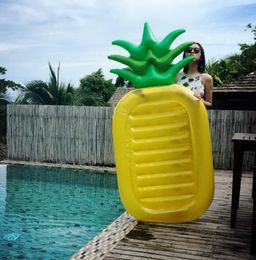 Summer swim pool floating pineapple mattress Giant Inflatable Pool Toys water float lay chairs water sports fruit pineapple floats