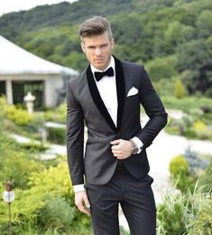 Gris Oscuro Smoking Traje Novio Oferta Online | DHgate Spain \u0026 Mexico